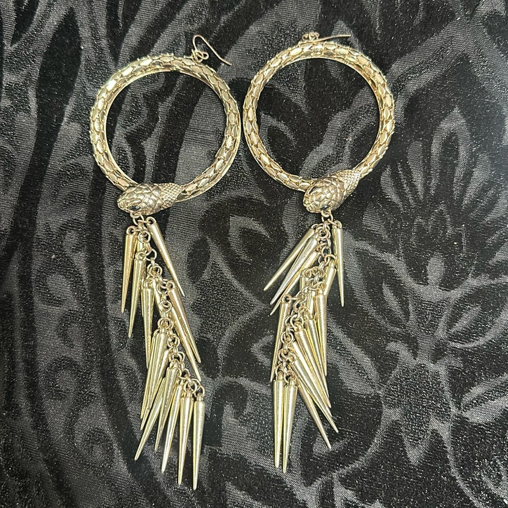 Snake earrings and ring to match